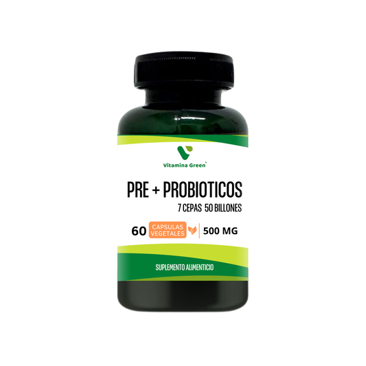 Mejora tu digestión, refuerza defensas y equilibra tu flora intestinal. Suplemento Prebiótico + Probióticos Vitamina Green en Chile. ¡Compra fácil y rápido!