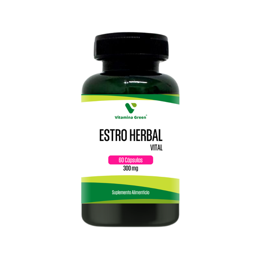 Vitamina Green Estro Herbal: con Cimicifuga y Salvia para el equilibrio hormonal y aliviar la menopausia. ¡Compra en Chile y siéntete renovada!