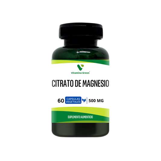 Vitamina Green Citrato de Magnesio, el suplemento mineral ideal para reducir el estrés, mejorar el sueño y relajar tus músculos. ¡Compralo en Chile!