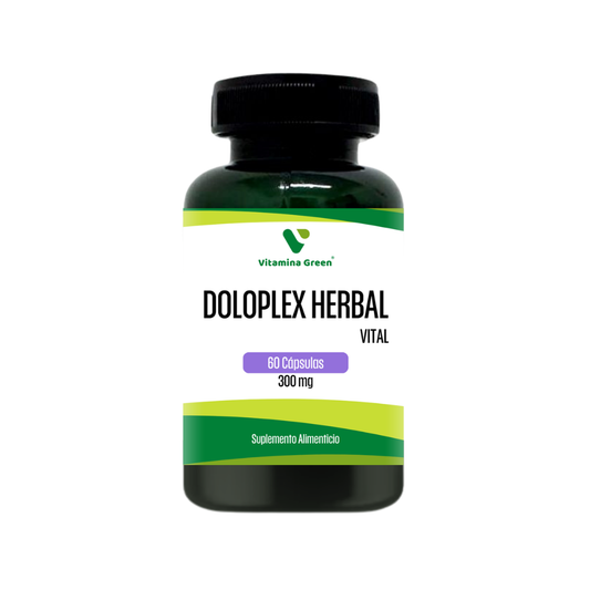 Vitamina Green Doloplex: con Sauce, Cúrcuma y Harpago para el alivio natural del dolor e inflamación. ¡Compra en Chile y siéntete aliviado!
