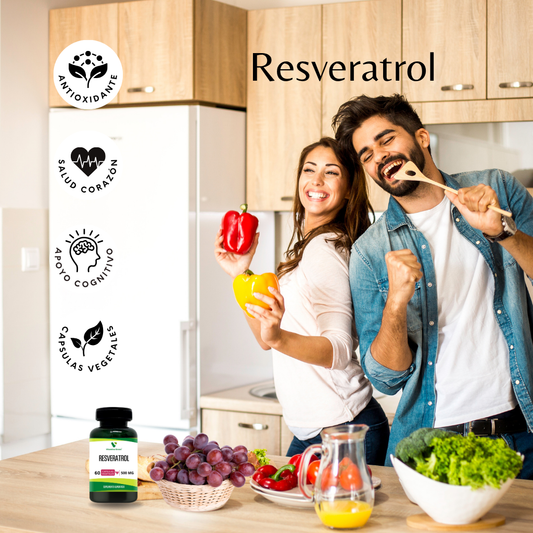 Resveratrol Vitamina Green, suplemento potente antioxidante que ayuda a combatir el envejecimiento celular. ¡Protege tu juventud y compra en Chile!