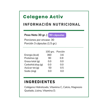 Fortalece piel, uñas y articulaciones con Colageno Hidrolizado y Vitamina C. Bienestar y belleza desde adentro. Compra online en Chile con Vitamina Green.