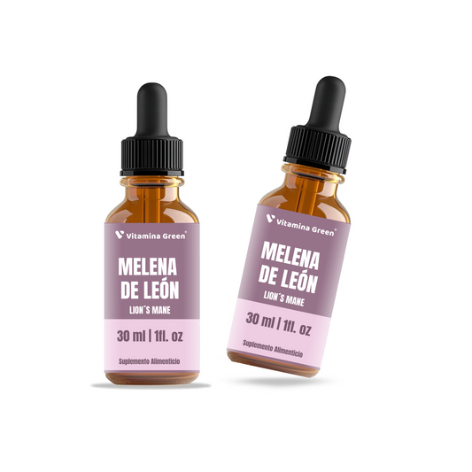 Mejora tu enfoque y bienestar mental con Melena de León en gotas. Compra ahora en Vitamina Green, envío rápido en Chile.