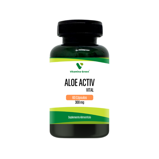 Aloe Activ, favorece la digestión, apoya el sistema inmunológico y promueve el bienestar intestinal. ¡Bienestar natural en cada cápsula!