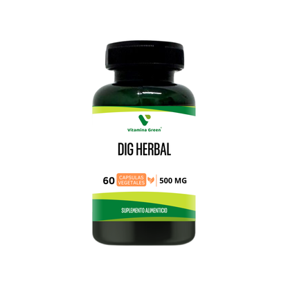 Vitamina Green Dig Herbal, Suplemento con Matico y Manzanilla para una digestión óptima y alivio de gases. ¡Compra en Chile y siéntete aliviado!