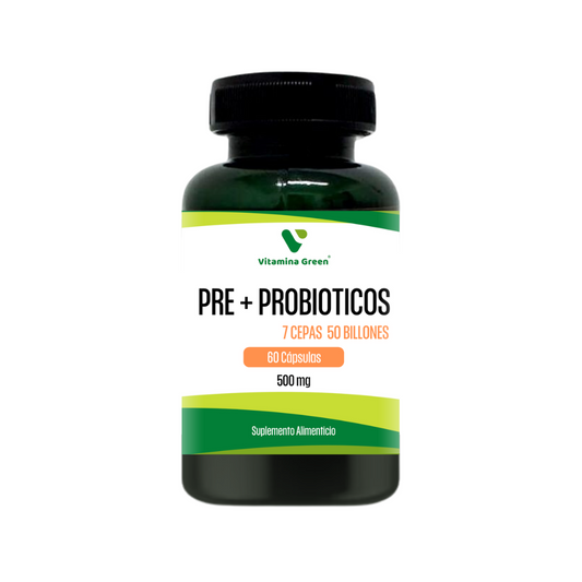 Mejora tu digestión y fortalece tu inmunidad con nuestro suplemento de Prebiótico + Probióticos 7 cepas y 50 billones de UFC. ¡Tu salud comienza aquí!