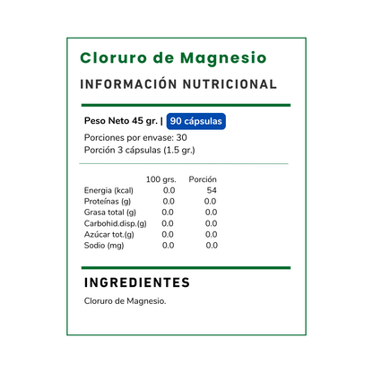 Cloruro de Magnesio Vitamina Green: suplemento esencial para relajar tus músculos y fortalecer tus huesos. ¡Compra en Chile y mejora tu bienestar hoy!