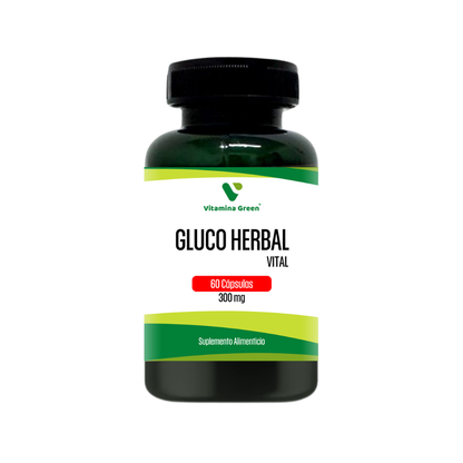 Vitamina Green Gluco Herbal: apoya el control de tu azúcar con Pata de Vaca y Yacón. ¡Mejora tu bienestar metabólico hoy! ¡Compra en Chile!