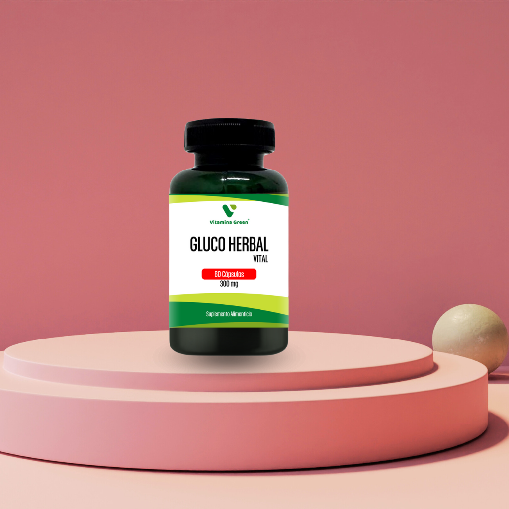 Gluco Herbal, Apoya el control de glucosa con Pata de Vaca, Yacón, Nogal, Morera, Eucalipto y más. ¡Bienestar natural para tu salud!
