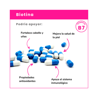 Vitamina Green Biotina: Suplemento con Colágeno y Zinc para un cabello y uñas sanos. ¡Compra en Chile y fortalece tu belleza natural hoy!