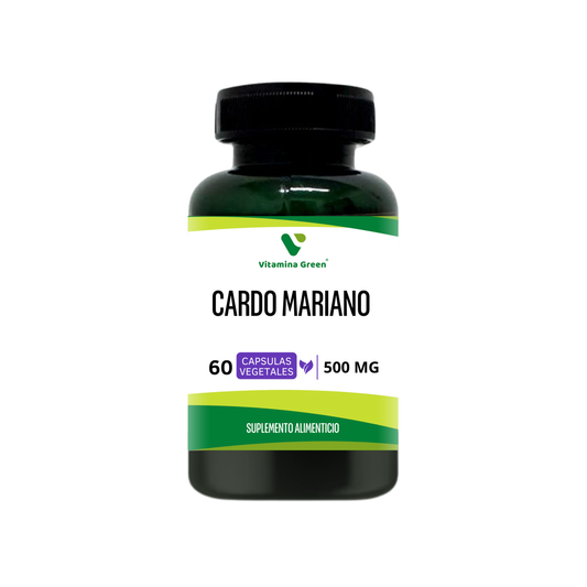 Cardo Mariano Vitamina Green, suplemento esencial para la salud de tu hígado y la desintoxicación. ¡Compra en Chile y siéntete renovado!