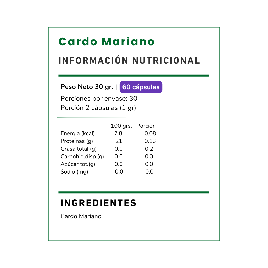 Cardo Mariano: Protege y regenera tu hígado de forma natural. Detoxifica, mejora la digestión y potencia tu bienestar. ¡Cuida tu salud hoy!