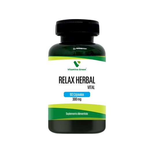 Relax Herbal, Fórmula natural con melissa, hierba de San Juan y tilo. Podría ayudar a reducir el estrés, mejorar el sueño y promover la calma. ¡Relájate hoy!