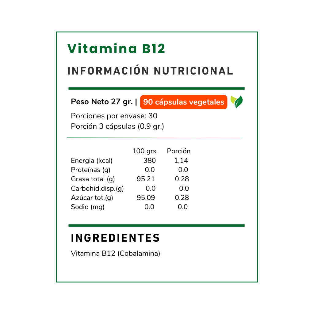 Mejora tu energía y salud cerebral con Vitamina B12. Esencial para el metabolismo y bienestar nervioso. ¡Descubre sus beneficios hoy!
