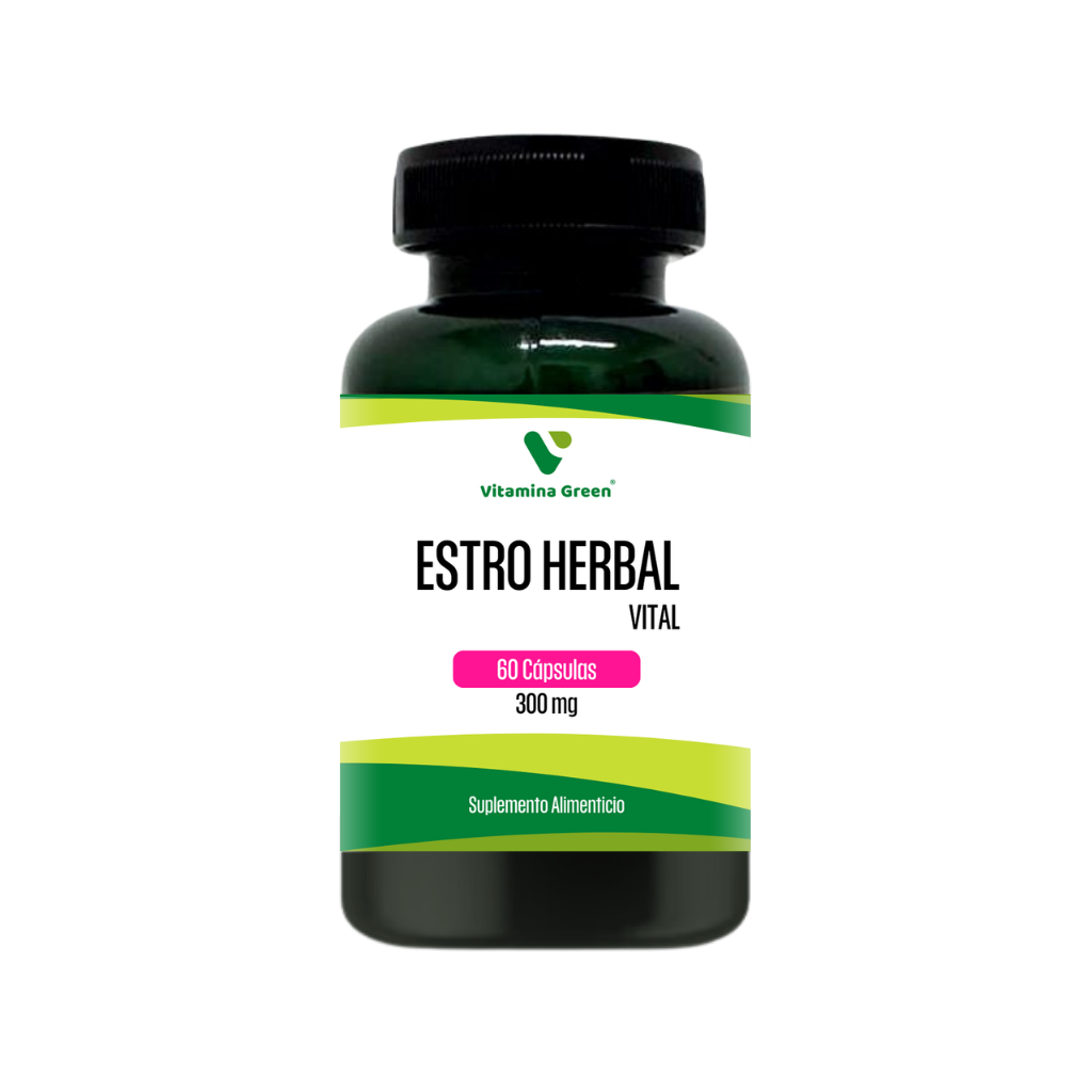 Descubre Estro Herbal 300 mg de Vitamina Green. Con Cimicifuga y Salvia para apoyar el bienestar femenino y la vitalidad natural. Compra online en Chile.