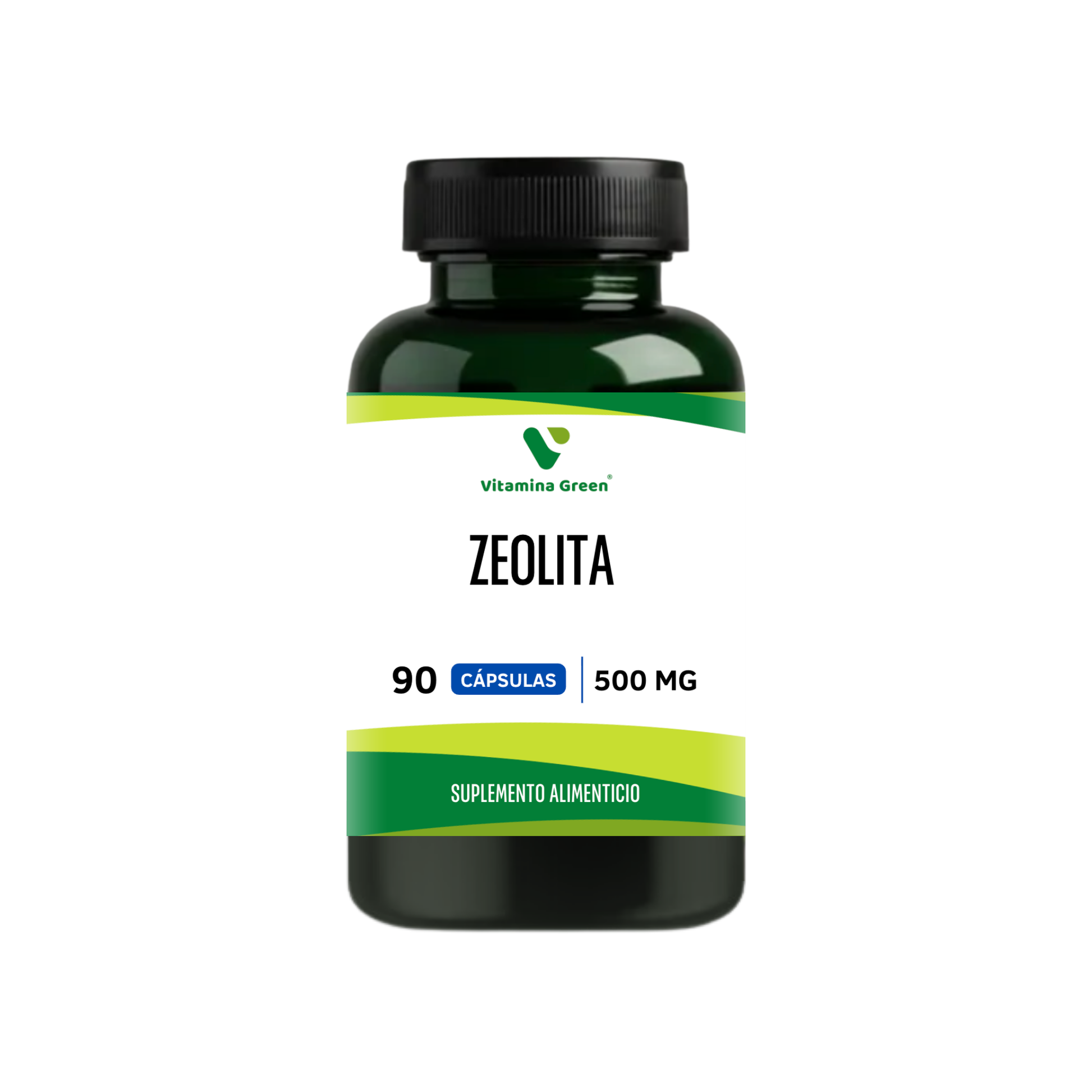 Suplemento de Zeolita Clinoptilolita 500 mg de Vitamina Green. Mineral natural volcánico para apoyar tu bienestar digestivo y equilibrio diario. Envío en Chile.